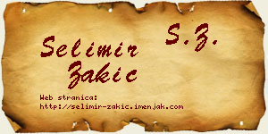 Selimir Zakić vizit kartica